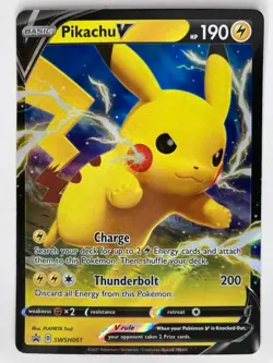 Pikachu V - SWSH061 - Pokemon Sword & Shield Promo Ultra Rare Card - Image 1