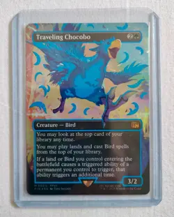 MTG Final Fantasy Traveling Chocobo Neon Ink Blue 0551c Rare Magic The Gathering - Image 1