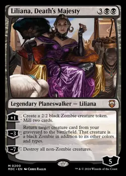 MTG LILIANA, DEATH's MAJESTY EXC - LILIANA, MAESTA DELLA MORTE 200 - M3C - MAGIC - Image 1