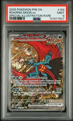 2025 POKEMON PRE EN-PRISMATIC EVOLUTIONS #162 ROARING MOON EX PSA 9 - Image 1
