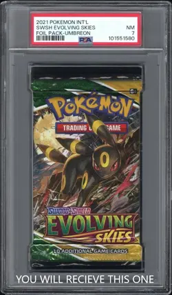 POKEMON | EVOLVING SKIES | BOOSTER PACK | UMBREON | PSA 7 - Image 2