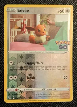 Pokemon Eevee Pokemon GO 054/078 Reverse Holo Common - LP - Image 1