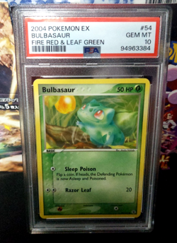 2004 Pokemon Ex Bulbasaur Fire Red & Leaf Green #54 PSA 10 GEM MT Pop 70 - Image 1
