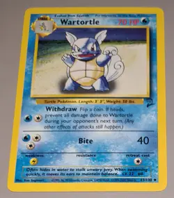 Wartortle # 63/130 Uncommon Karte A Base Set 2 2000 Pokemon EN Near Mint Vintage - Image 1