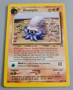 Omanyte # 60/75 Common aus Neo Discovery 2001 Pokemon Near Mint to Mint Vintage - Image 1