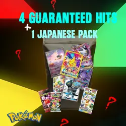Pokemon Mystery Pack - 4 Guaranteed Ultra Rare Hits + 1 Japanese Booster Pack! - Image 1