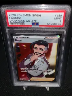? 2020 Pokemon SWSH Darkness Ablaze Full Art Rose PSA 9 #189 MINT! ? - Image 1