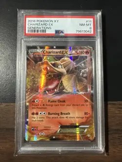 2016 Pokemon XY CHARIZARD EX (PSA 8) Generations 11/83 NM MT - Image 1