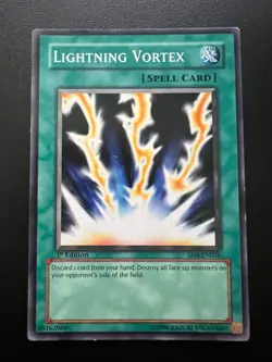 Lightning Vortex SD8/SDDE Common 1st Edition Light Play+ Yugioh - Image 1