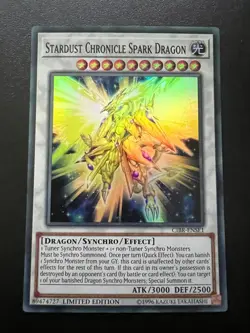 Stardust Chronicle Spark Dragon CIBR-ENSE1 Super Rare Near Mint Yugioh - Image 1