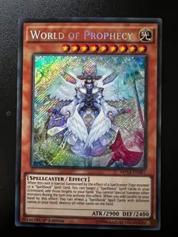 World of Prophecy MP14-EN081 Secret Rare 1st Edition Near Mint Yugioh - Image 1