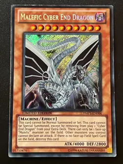 Malefic Cyber End Dragon YMP1-EN004 Secret Rare Moderate Play Yugioh - Image 1