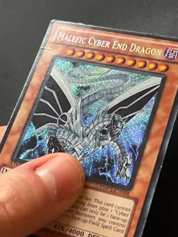 Malefic Cyber End Dragon YMP1-EN004 Secret Rare Moderate Play Yugioh - Image 3