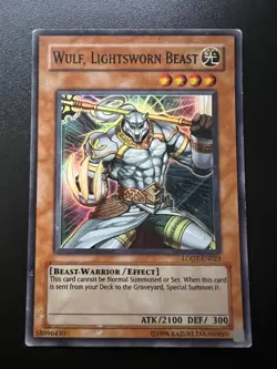 Wulf, Lightsworn Beast LODT-EN023 Super Rare Unlimited Moderate Play Yugioh - Image 1