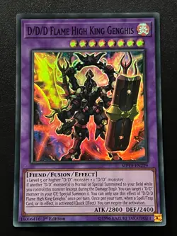 D/D/D Flame High King Genghis MP19-EN229 Super 1st Edition Near Mint Yugioh - Image 1