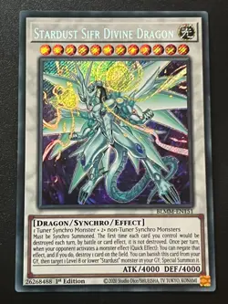 Stardust Sifr Divine Dragon BLMM-EN151 Secret Rare 1st Edition Near Mint Yugioh - Image 1
