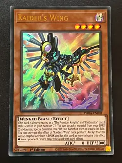 Raider's Wing PHRA-EN001 Ultra Rare 1st Edition Light Play+ Yugioh - Image 1