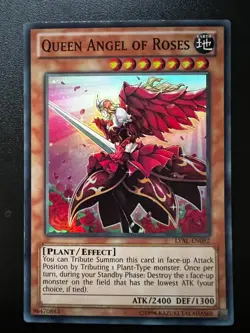 Queen Angel of Roses LVAL-EN092 Super Rare Unlimited Near Mint Yugioh - Image 1