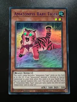 Amazoness Baby Tiger LDS1-EN023 Purple Ultra Rare 1st Ed Near Mint Yugioh - Image 1