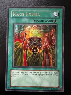Mage Power LON-050 Ultra Rare Unlimited Moderate Play Yugioh - Image 1