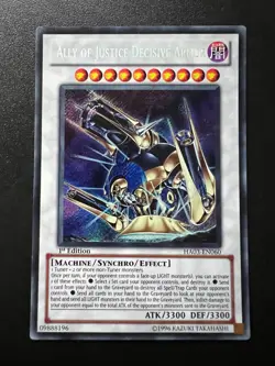 Ally of Justice Decisive Armor HA03-EN060 Secret Rare 1st Ed Near Mint Yugioh - Image 1