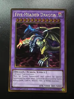 Five-Headed Dragon PGL2-EN078 Gold Rare 1st Edition Near Mint Yugioh - Image 1