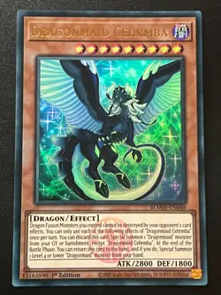 Dragonmaid Cehrmba BLMM-EN048 Ultra Rare Emblazoned 1st Ed Near Mint Yugioh - Image 1