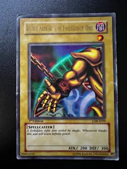 Right Arm of the Forbidden One LOB-E099 Ultra Rare 1st Ed Heavy Play Yugioh - Image 1