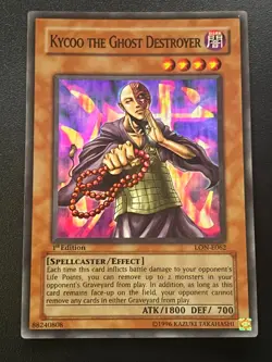 Kycoo the Ghost Destroyer LON-E062 Super Rare 1st Edition Near Mint Yugioh - Image 1