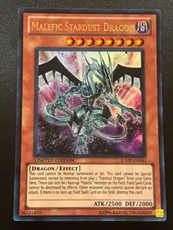 Malefic Stardust Dragon JUMP-EN043 Ultra Rare Light Play+ Yugioh - Image 1