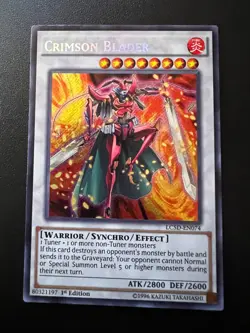 Crimson Blader LC5D-EN074 Secret Rare 1st Edition Near Mint Yugioh - Image 1