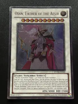 Odin, Father of the Aesir STOR-EN040 Ultimate Rare Unlimited Light Play+ Yugioh - Image 1