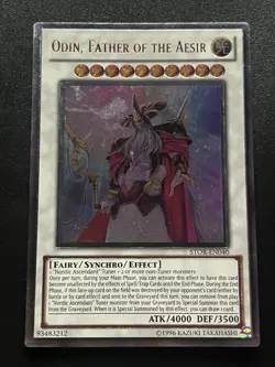 Odin, Father of the Aesir STOR-EN040 Ultimate Rare Unlimited Light Play+ Yugioh - Image 2