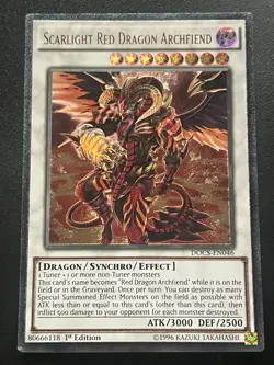 Scarlight Red Dragon Archfiend DOCS-EN046 Ultimate 1st Edition Near Mint Yugioh - Image 1