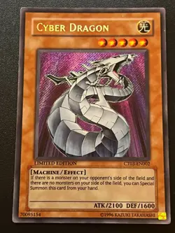 Cyber Dragon CT03-EN003 Secret Rare Light Play+ Yugioh - Image 1