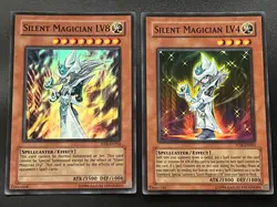 Silent Magician LV4 + LV8 NTR-EN001/2 Set Super Rare Near Mint Yugioh - Image 1