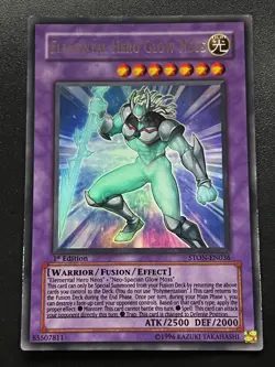 Elemental Hero Glow Neos STON-EN036 Ultra Rare 1st Edition Light Play+ Yugioh - Image 1