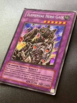 Elemental Hero Gaia ANPR-EN099 Secret Rare Unlimited Moderate Play Yugioh - Image 3