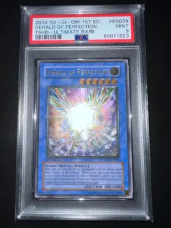 Herald of Perfection TSHD-EN039 Ultimate Rare 1st Edition PSA 9 MINT Yugioh - Image 2