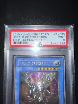 Herald of Perfection TSHD-EN039 Ultimate Rare 1st Edition PSA 9 MINT Yugioh - Image 3