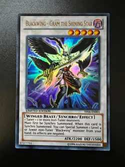 Blackwing - Gram the Shining Star YF04-EN001 Ultra Rare Near Mint Yugioh - Image 1