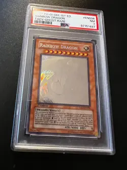 Rainbow Dragon TAEV-EN006 Ghost Rare 1st Edition EURO PSA 7 Near Mint Yugioh - Image 4