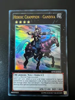 Heroic Champion - Gandiva ABYR-EN042 Ultra Rare Unlimited Near Mint Yugioh - Image 1