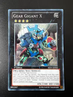 Gear Gigant X REDU-EN046 Secret Rare 1st Edition Moderate Play Yugioh - Image 1