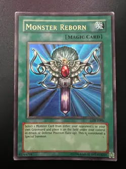 Monster Reborn LOB-E096 Ultra Rare Unlimited Heavy Play Yugioh - Image 1