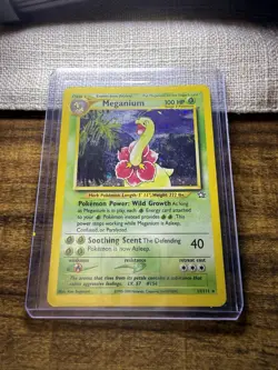 Pokemon TCG Meganium Neo Genesis Holo Rare Card #11/111 - Image 1
