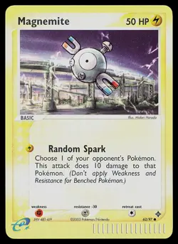 Pokemon Card - Magnemite Dragon 62/97 Common Reverse Holo - Image 1