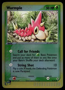Pokemon Card - Wurmple Dragon 81/97 Common Reverse Holo - Image 1