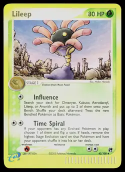 Pokemon Card - Lileep Sandstorm 42/100 Reverse Holo - Image 1