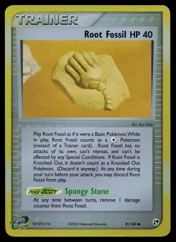 Pokemon Card - Root Fossil Sandstorm 92/100 Reverse Holo - Image 1
